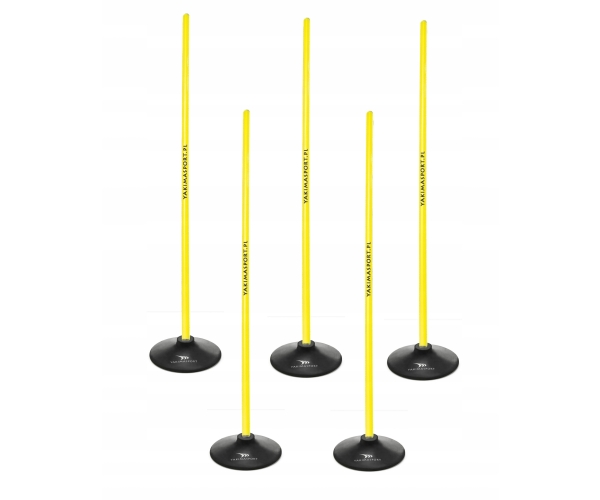Tor przeszkód slalomowy 160cm laski + podstawa 1,5kg Żółty