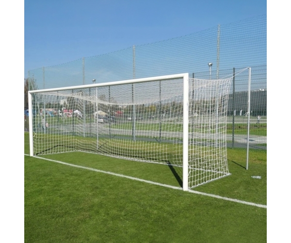 Bramka aluminiowa senior 7,32 x 2,44 m mocowana w tulejach