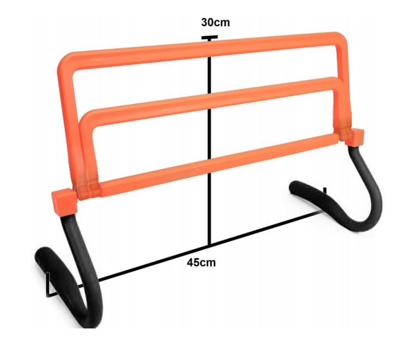 Płotek treningowy koordynacyjny 3 wysokości - zestaw 6szt